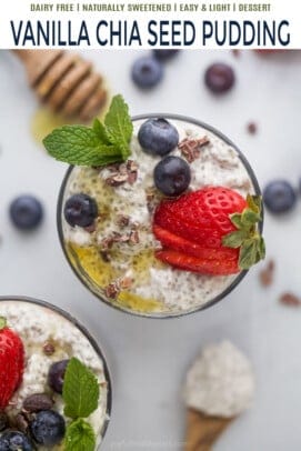 pinterest image for vanilla chia seed pudding