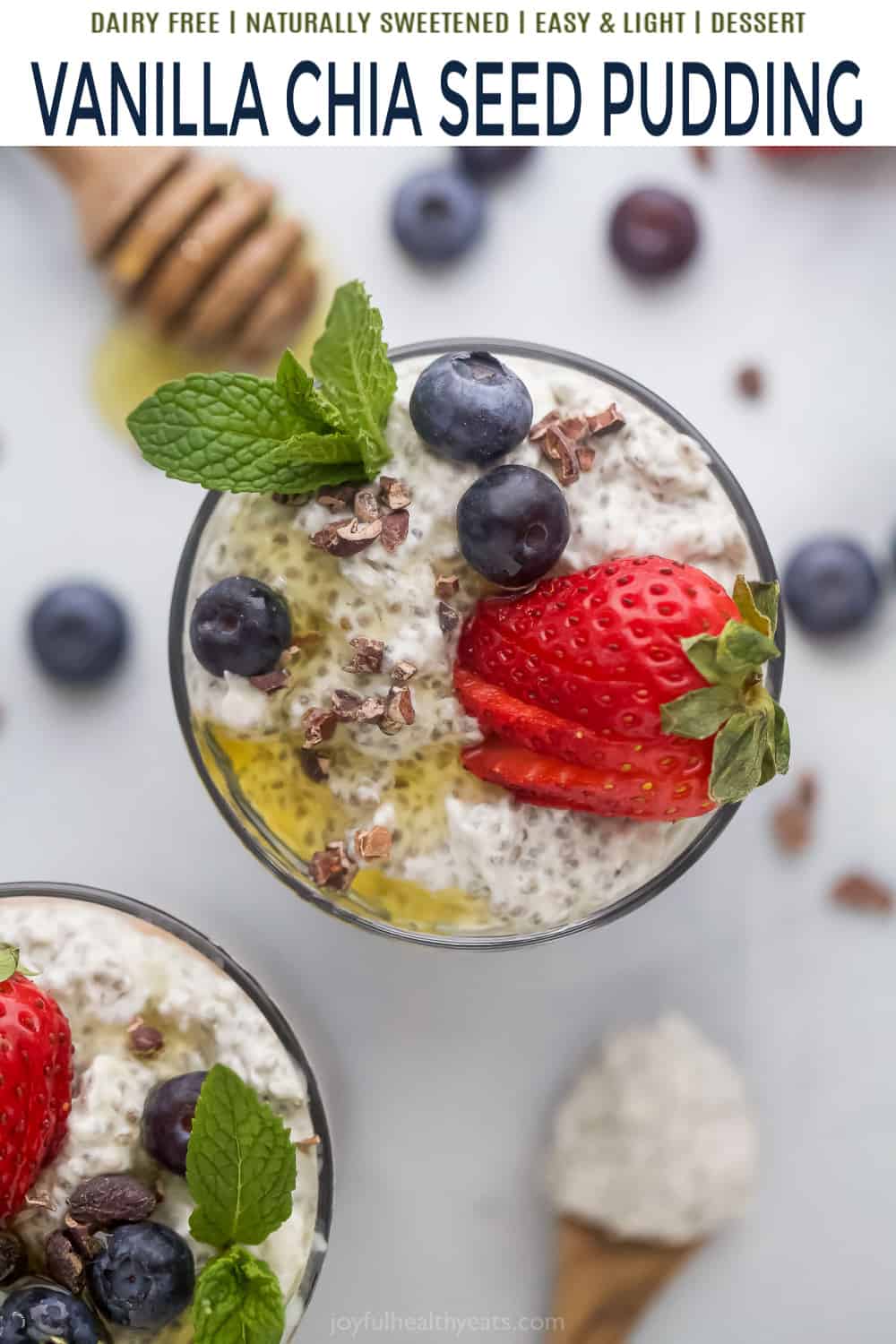 pinterest image for vanilla chia seed pudding