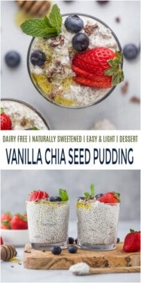 pinterest image for vanilla chia seed pudding