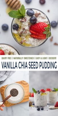pinterest image for vanilla chia seed pudding