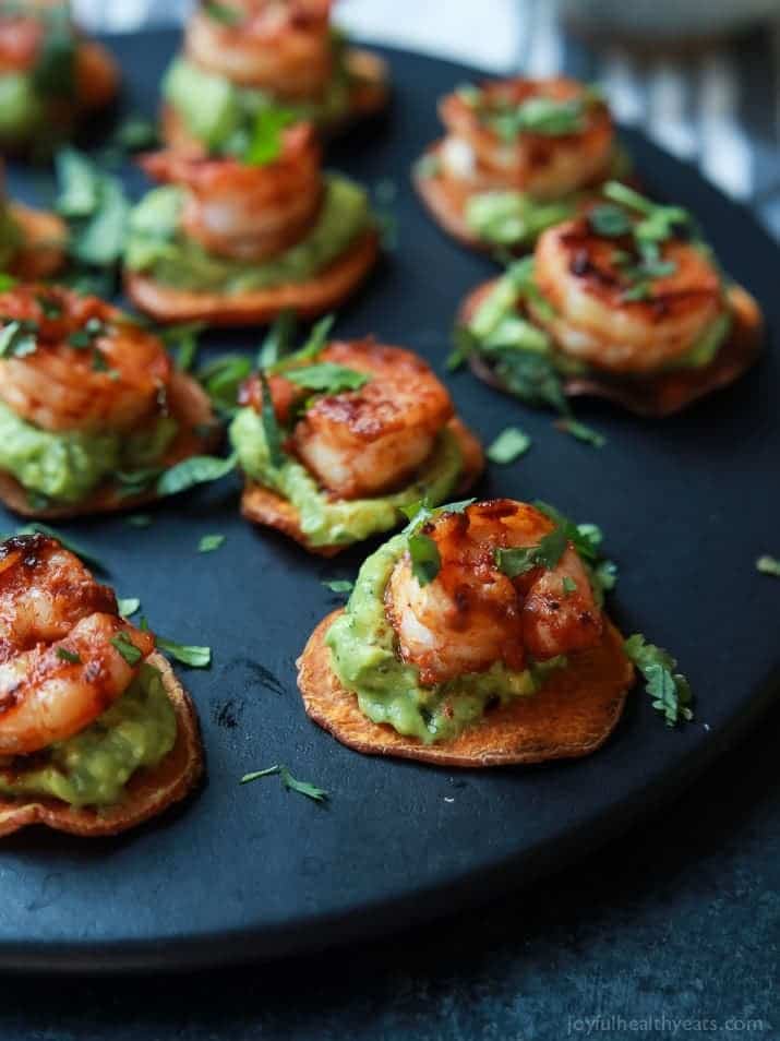 Cajun Shrimp Guacamole Bites, the perfect appetizer for your next game day party! Creamy, spicy, healthy, paleo, and delicious! | joyfulhealthyeats.com Easy Healthy Recipes