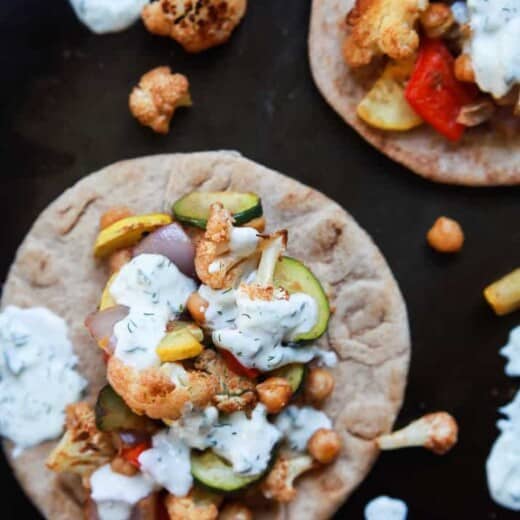 Moroccan Cauliflower Chickpea Pita with Tzatziki Sauce - web-2