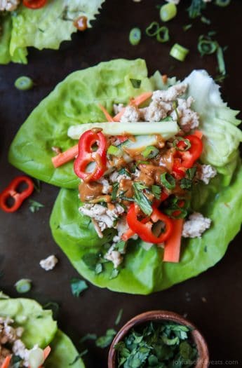 Image of a Thai Chicken Lettuce Wrap