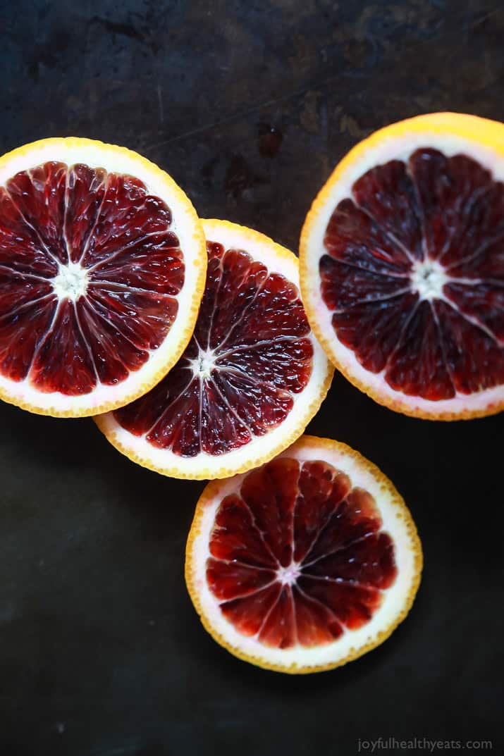 Slices of blood orange