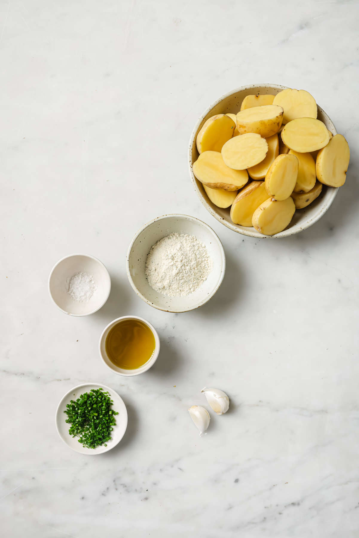 Ingredients for Garlic Ranch Potatoes. 