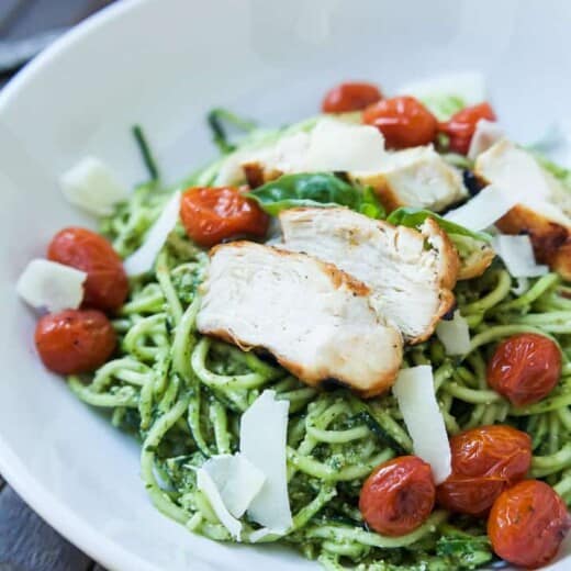 Pesto Chicken Zoodles with Burst Tomatoes - web-5