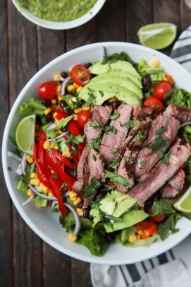 Southwestern Steak Salad with Cilantro Avocado Dressing - web-2