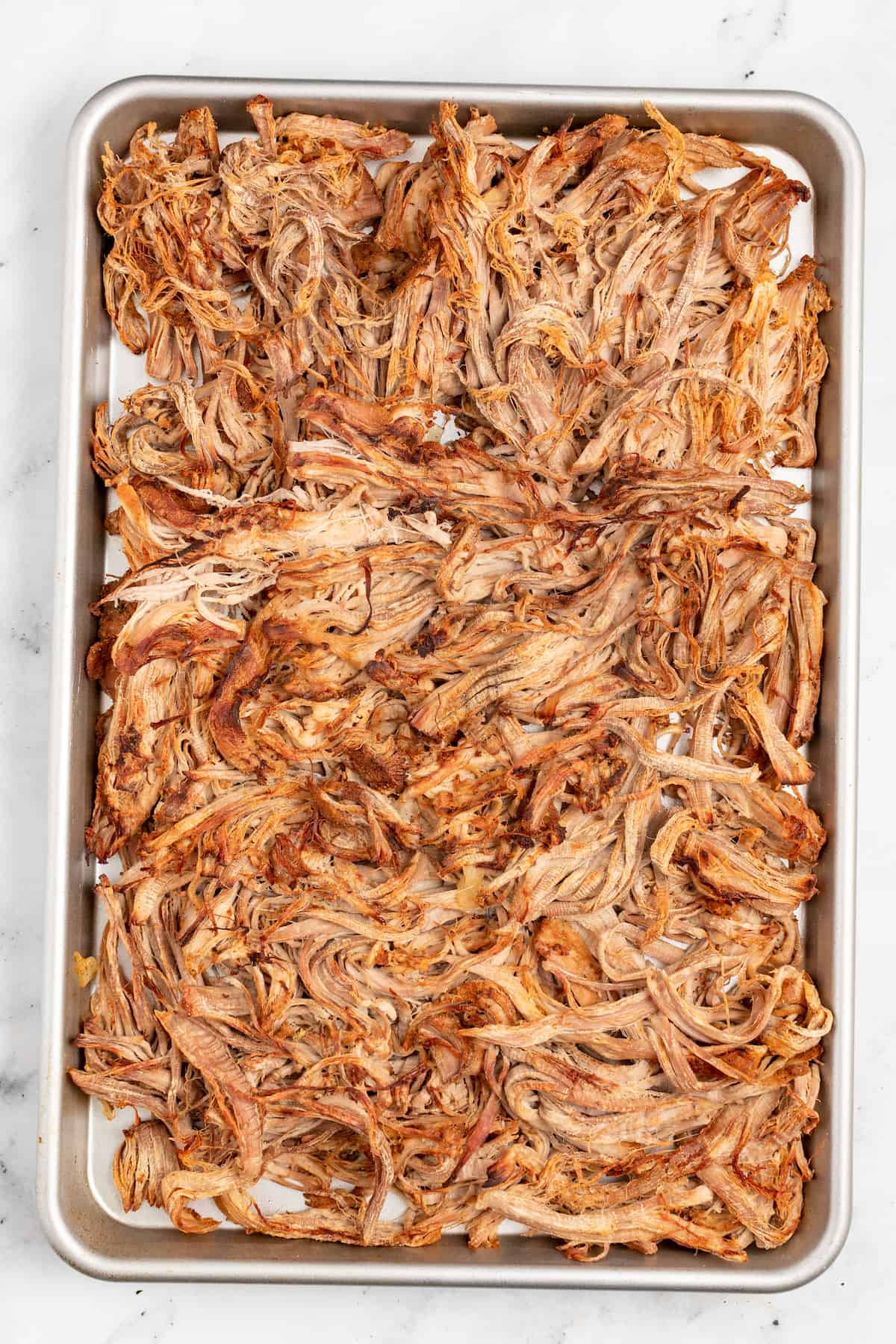 Broiled shredded pork.