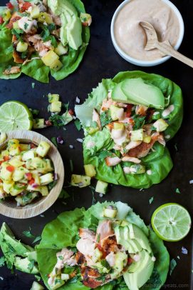 Image of Southwestern Grilled Salmon Tacos with Pineapple Salsa