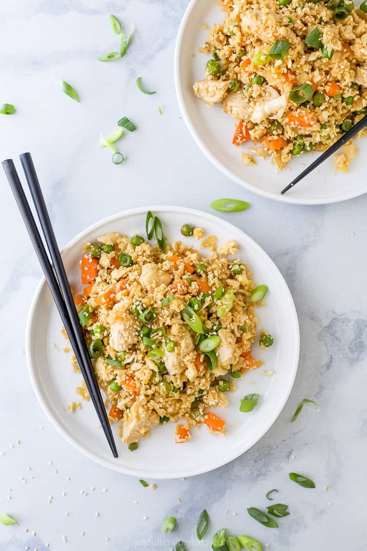 Cauliflower Chicken Fried Rice Recipe - Low Calorie Chicken Recipes