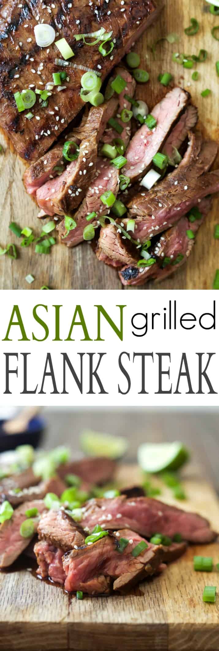 Pinterest image for Asian Grilled Flank Steak