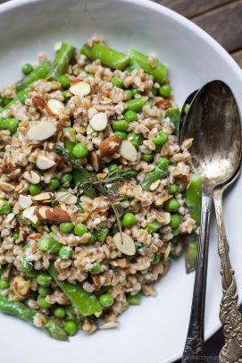 Image of a Creamy Springtime Farro Salad