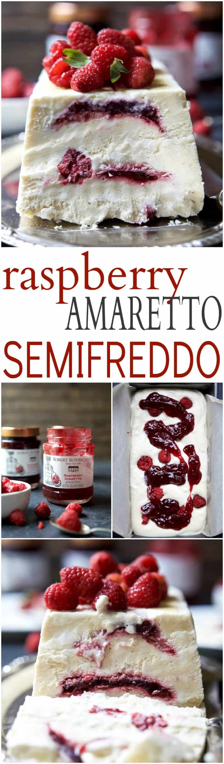 Indulgent Raspberry Amaretto Semifreddo, it's everything ice cream wishes it could be - light, creamy, and airy. This dessert is perfect for the summer and you'll love the secret sauce nestled inside every bite!| joyfulhealthyeats.com #glutenfree #ad #dairyfree