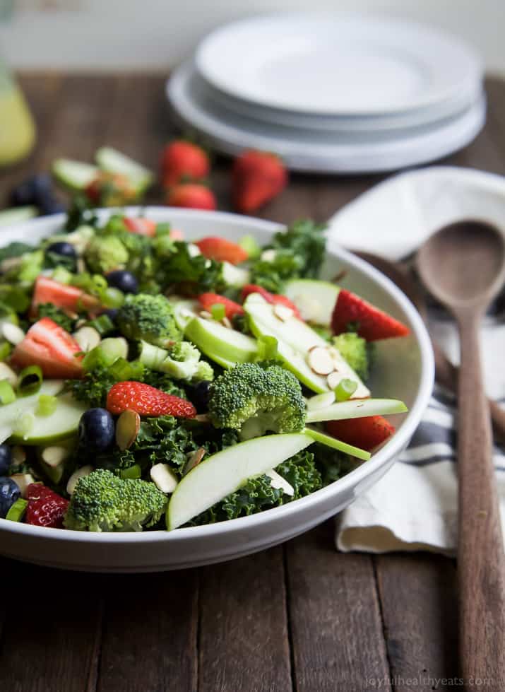 Summer Detox Salad with Citrus Basil Vinaigrette in a bowl