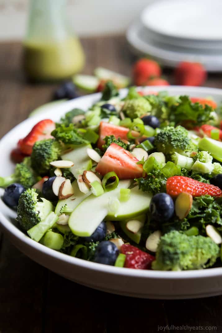 Summer Detox Salad with Citrus Basil Vinaigrette in a bowl