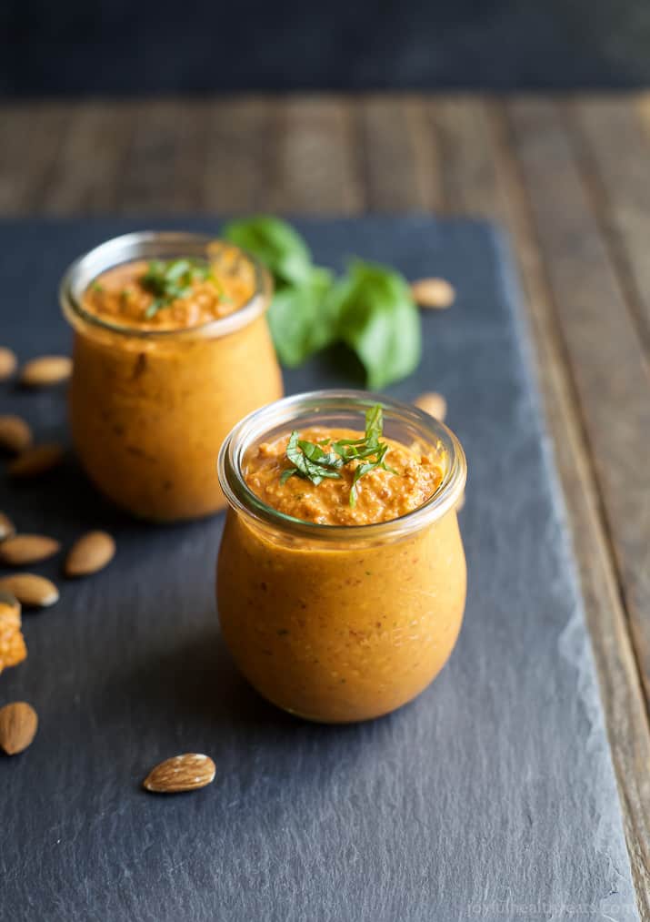 Two jars of Romesco Sauce