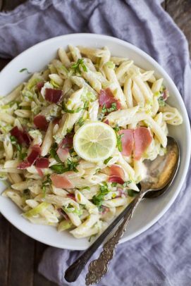 Creamy Lemon Pasta with Prosciutto | Easy Pasta Dinner Idea