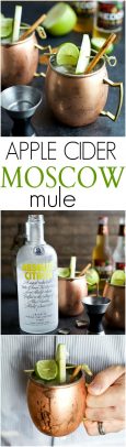 Pinterest image for apple cider mules.