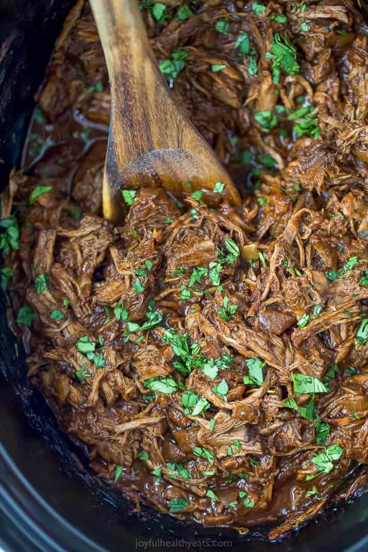 easy slow cooker barbacoa short rib tacos in the crockpot