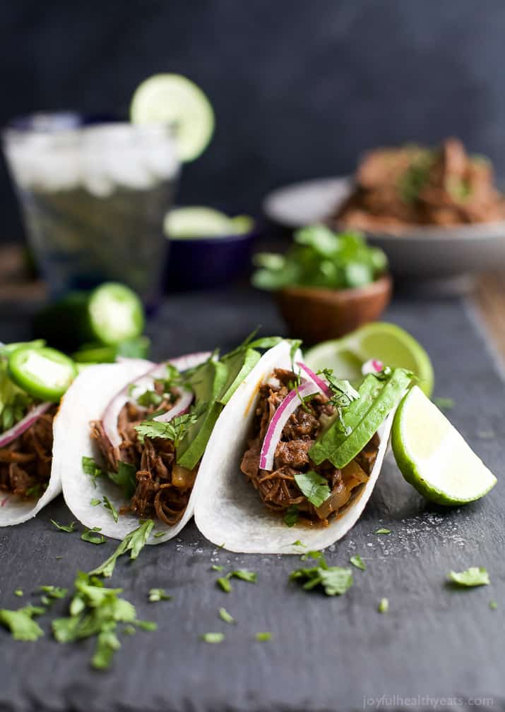 Paleo Crock Pot Balsamic Braised Short Rib Tacos | Easy Healthy Recipes