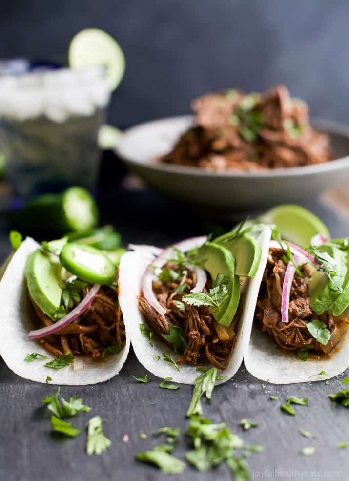 Paleo Crock Pot Balsamic Braised Short Rib Tacos | Easy Healthy Recipes