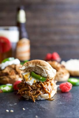 raspberry chipotle chicken sliders