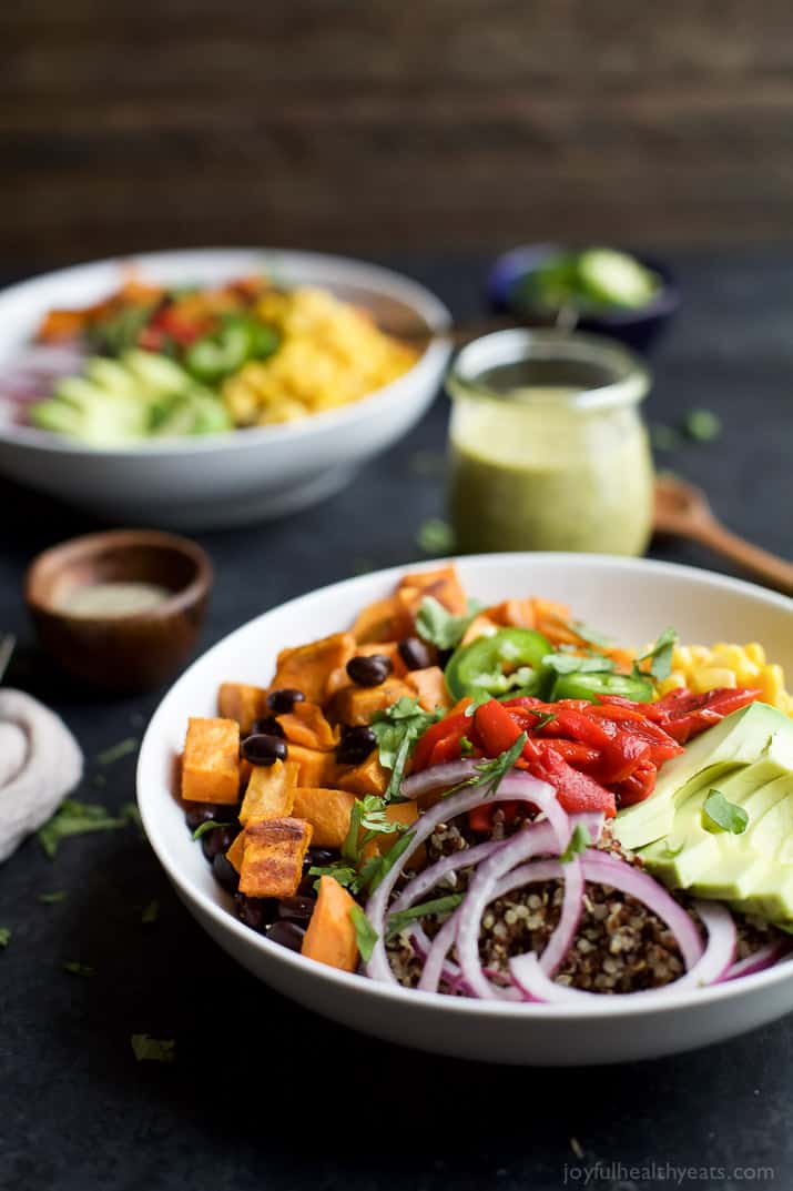 Sweet Potato Black Bean Quinoa Bowls Easy Healthy Recipes