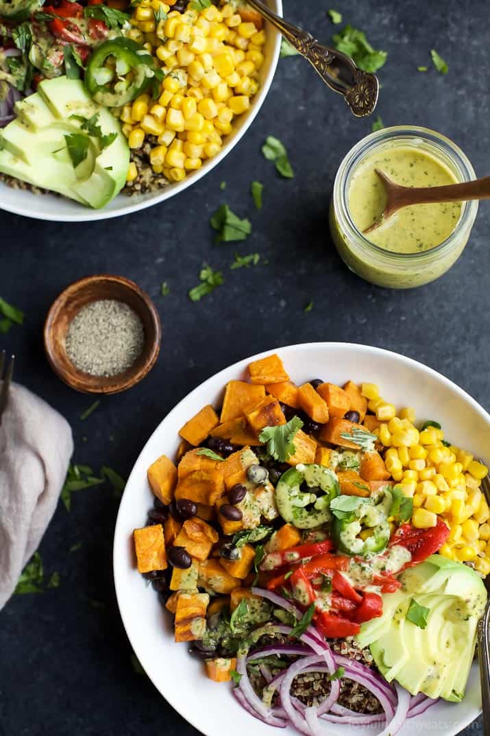 Sweet Potato Black Bean Quinoa Bowls | Easy Healthy Recipes