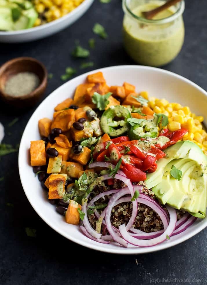 Sweet Potato Black Bean Quinoa Bowls | Easy Healthy Recipes