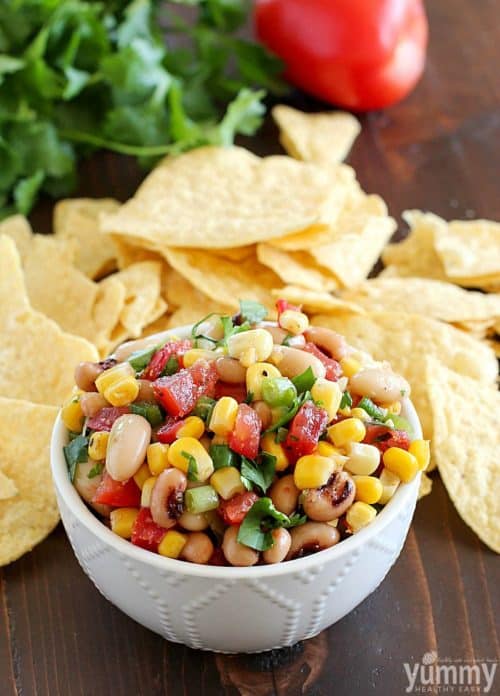 Cowboy Caviar is one of the easiest snacks/appetizers to make because you throw everything into one bowl and it’s done! It’s full of flavor and textures – it’s a definite crowd-pleaser!