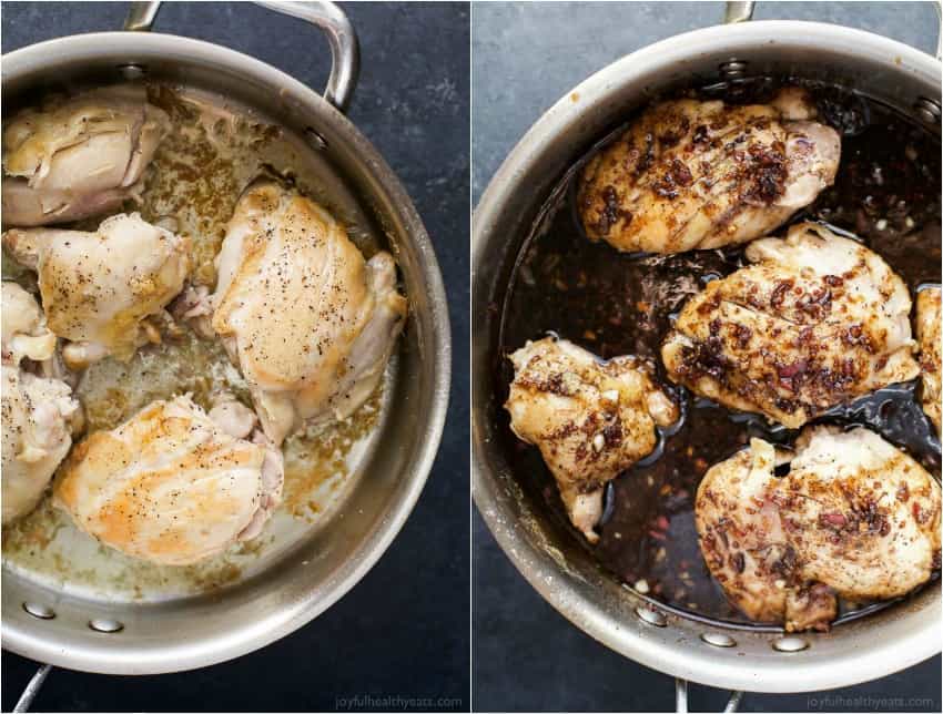 Image of Chicken Cooking in a Pan