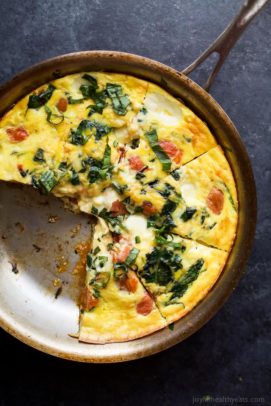 Image of a Roasted Tomato Caprese Frittata