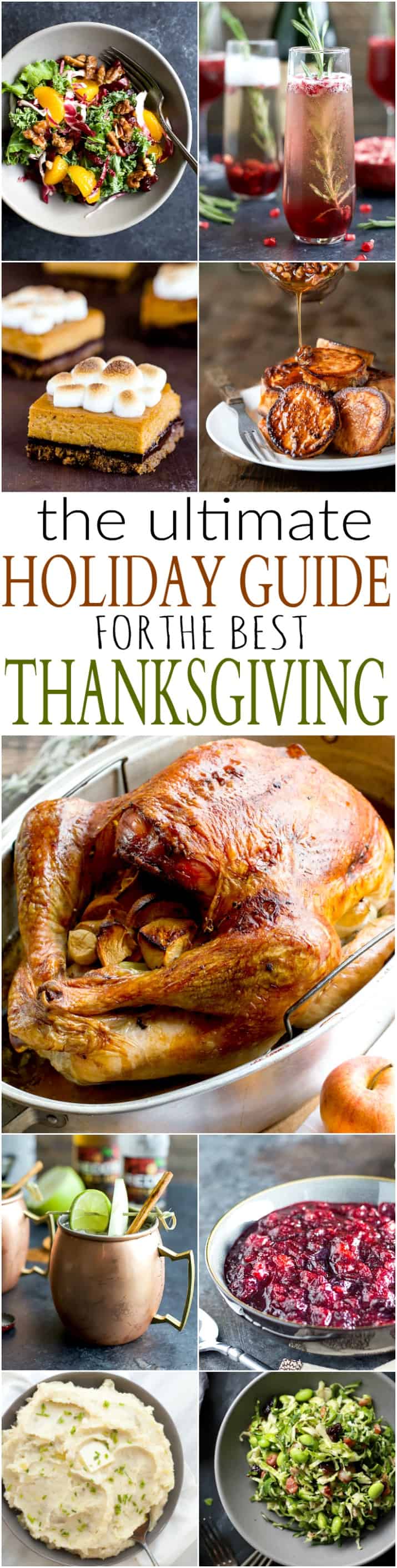 Look no further with the ULTIMATE Holiday Guide for Thanksgiving! This Turkey Day roundup has 45+ Thanksgiving recipes to ensure that you have the BEST and most flavorful feast around! | joyfulhealthyeats.com