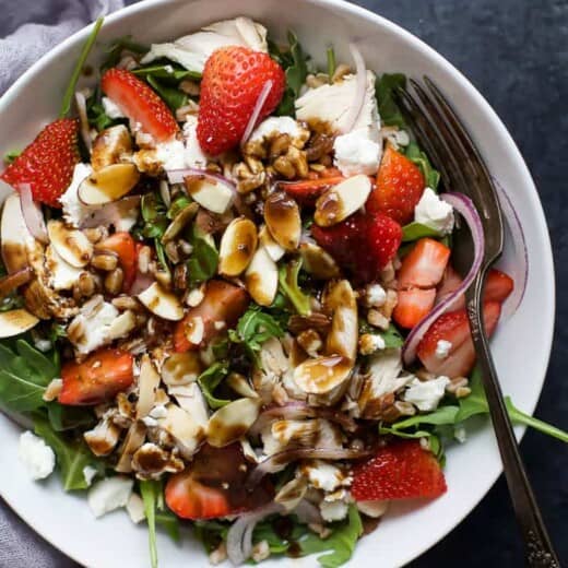 Farro Arugula Strawberry Chicken Salad - web-5