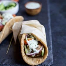 Greek Turkey Meatball Gyro with Tzatziki-image
