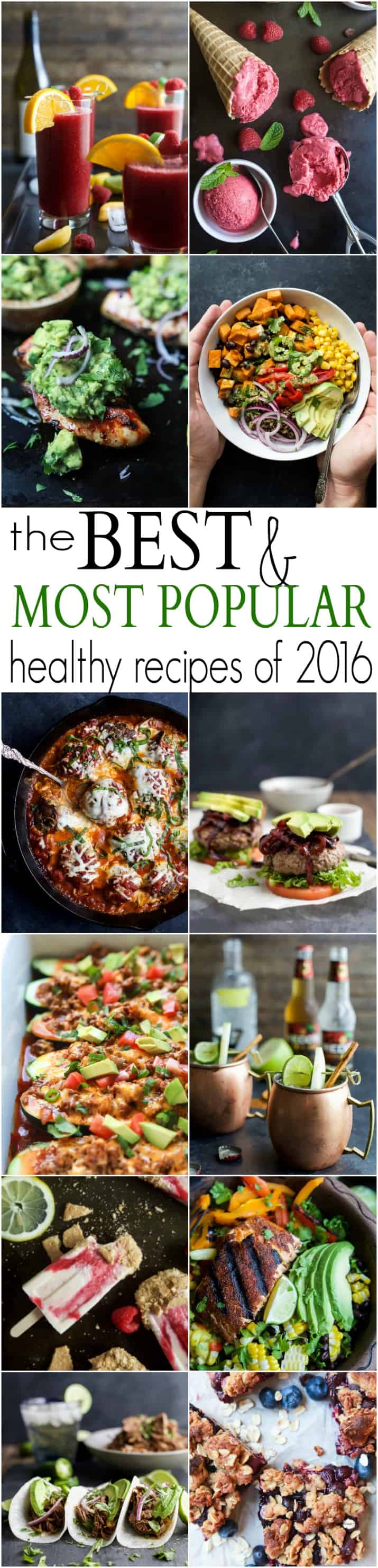 The Best & Most Popular Recipes of 2016 - from breakfast recipes to dinner ideas to date night at home cocktails. The Most Pinned Recipes you're gonna love! | joyfulhealthyeats.com 