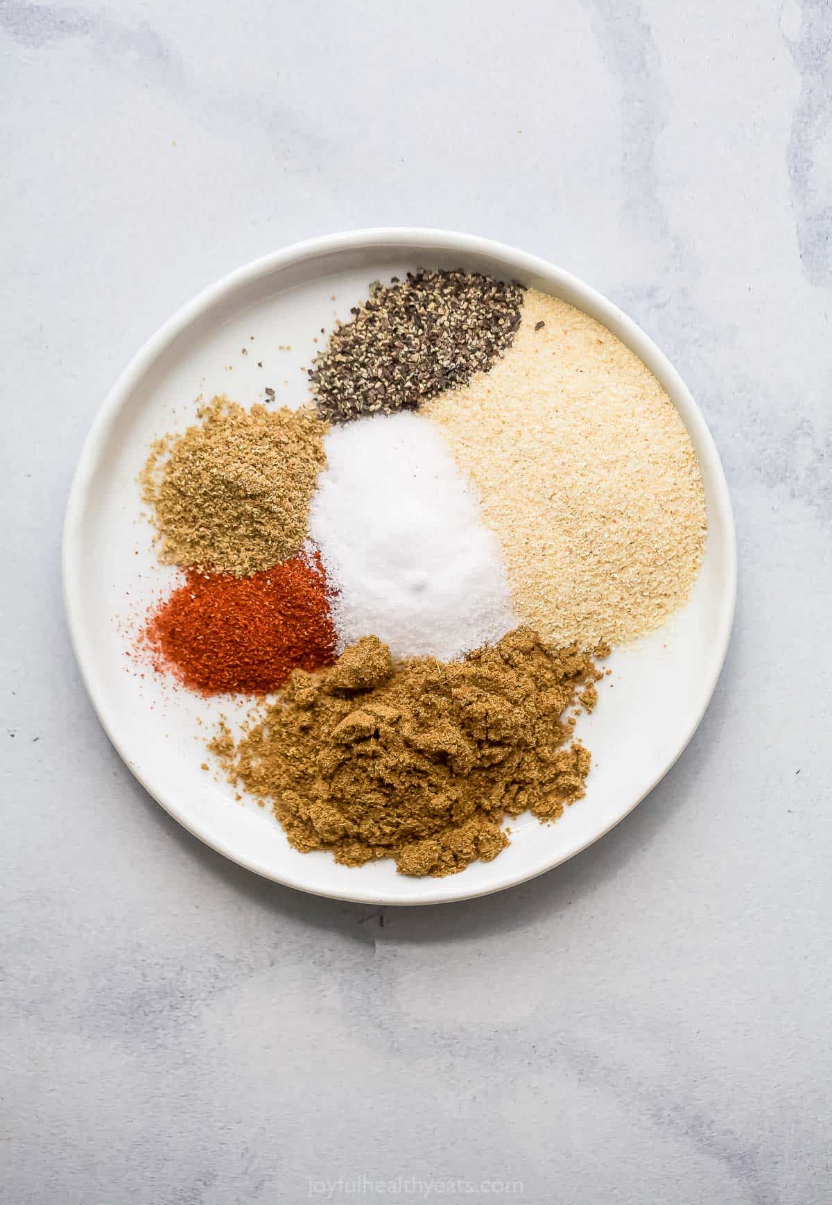 Spices on a plate.