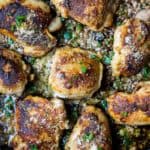 skillet garlic parmesan chicken thighs