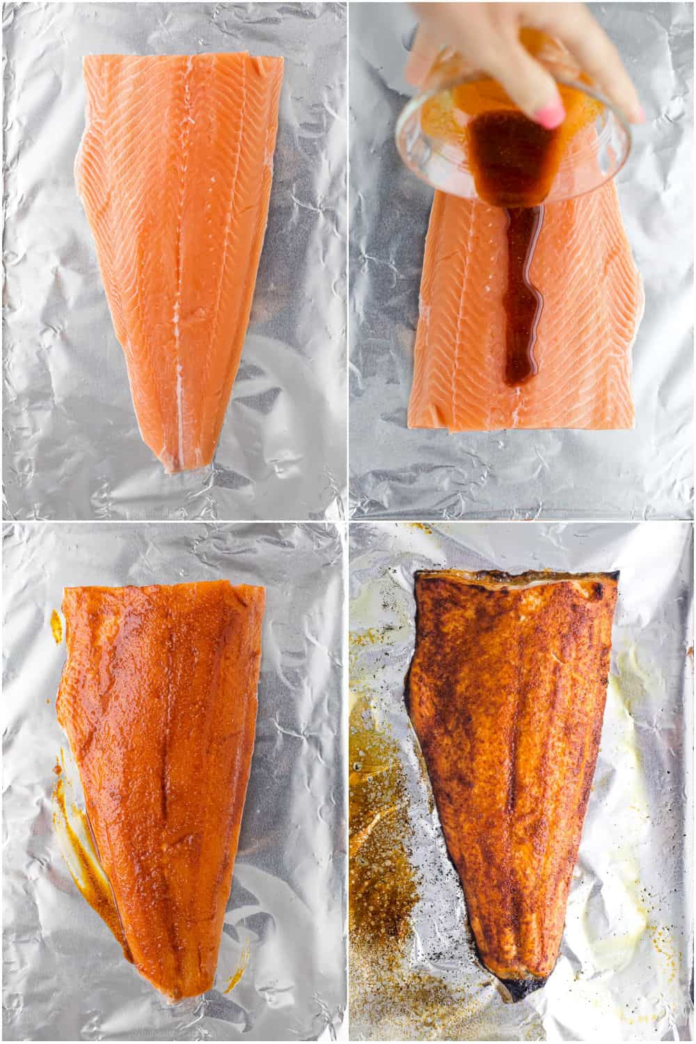 How to make spice rub baked salmon.