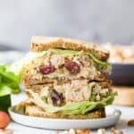 easy healthy chicken salad recipe on bread