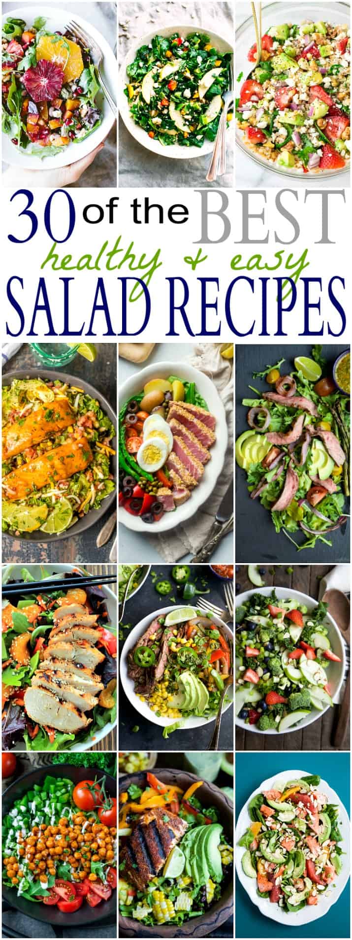 30 of the BEST Healthy & Easy Salad Recipes | Easy Healthy Recipes