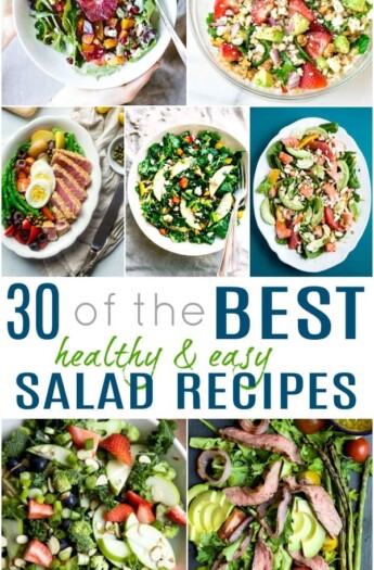 pinterest pin for 30 of the best healthy and easy salad recipes