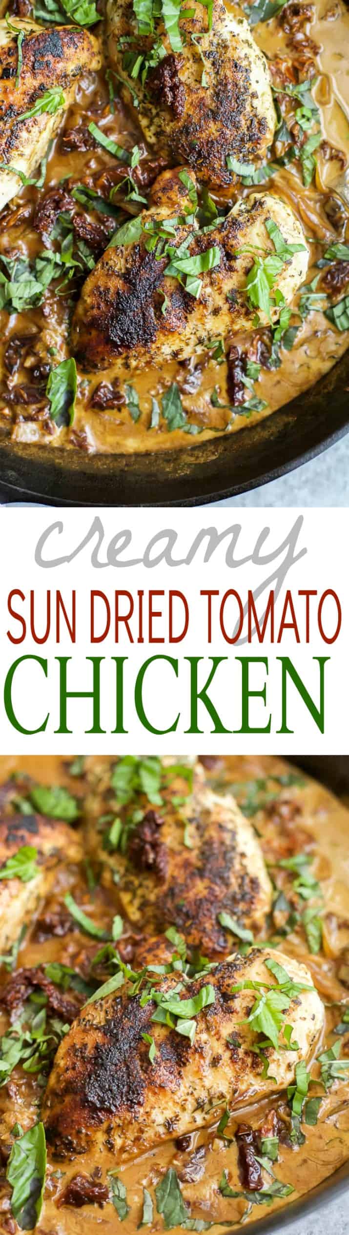 Collage for Creamy Sun Dried Tomato Chicken recipe