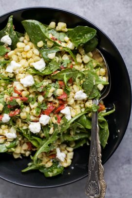 Image of a Grilled Corn Salad with Jalapeño Dressing