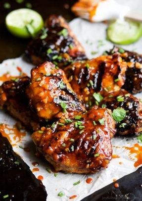Image of Honey Sriracha Grilled Chicken Thighs