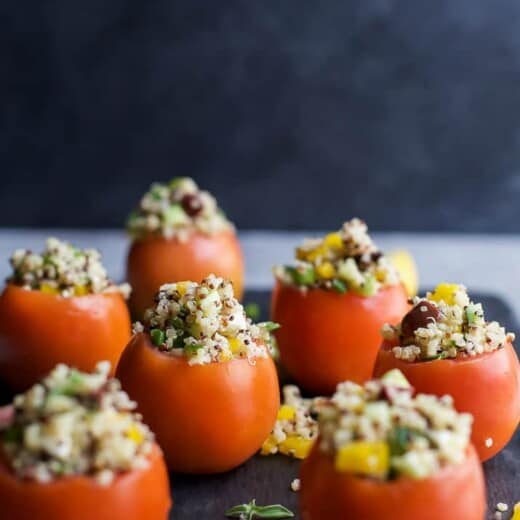 Mediterranean Quinoa Stuffed Tomatoes-6