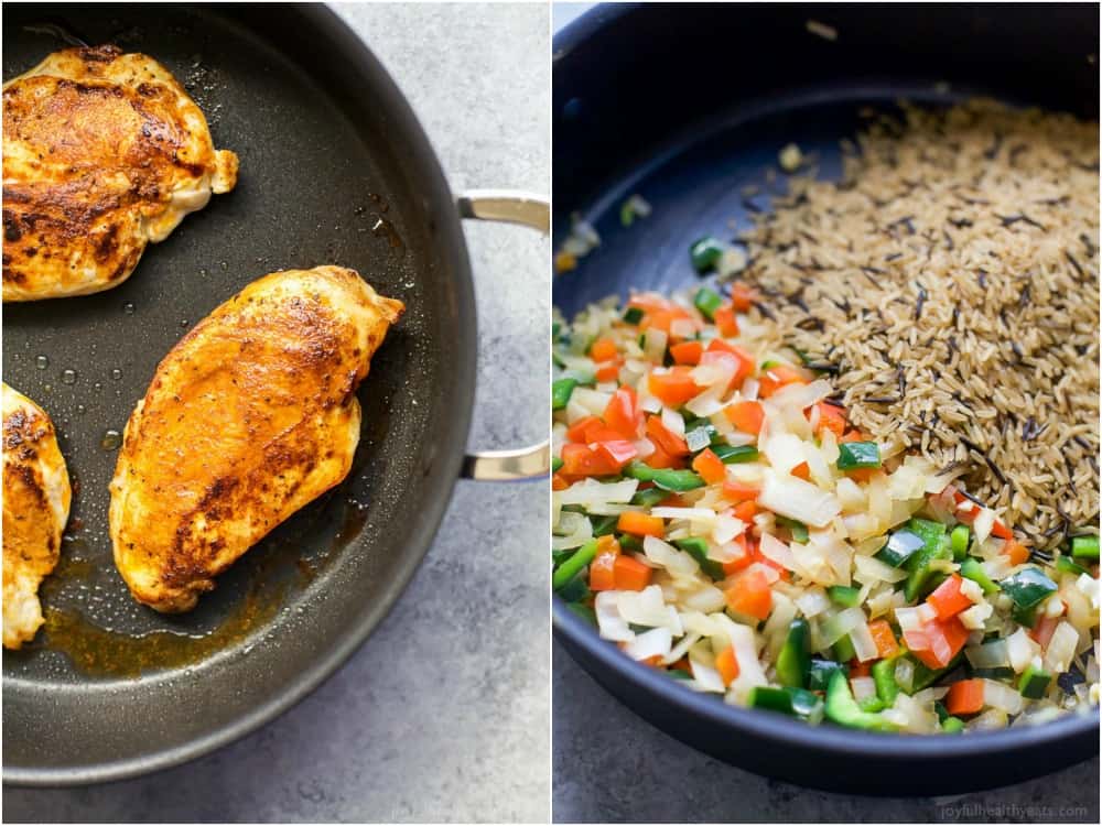 Image of Ingredients for One Pan Southwestern Chicken and Rice