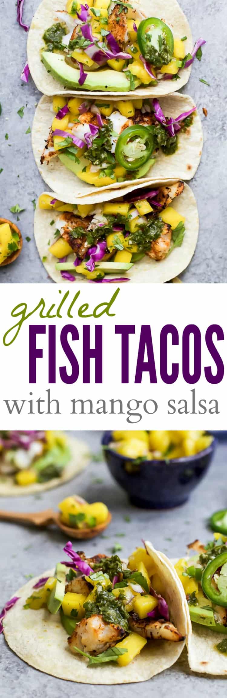 Collage de recettes pour Tacos de Poisson Grillé avec Salsa à la Mangue
