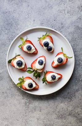 Patriotic Cheesecake Stuffed Strawberries -web-3