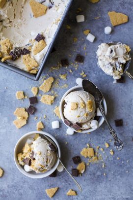 Image of Homemade S'mores Frozen Yogurt